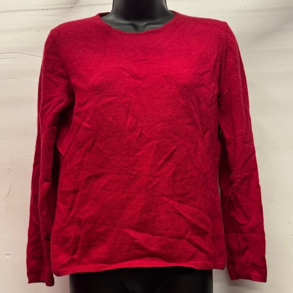 Sutton Studio Women’s Red Cashmere Sweater. Size Medium. PTP 21.5” - Picture 1 of 3